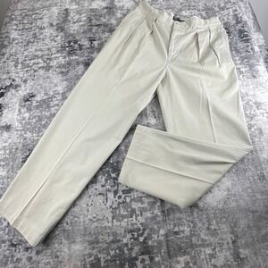 Polo Ralph Lauren Mens 35/30 The Andrew Pant Double Pleated Chino Pants Cream